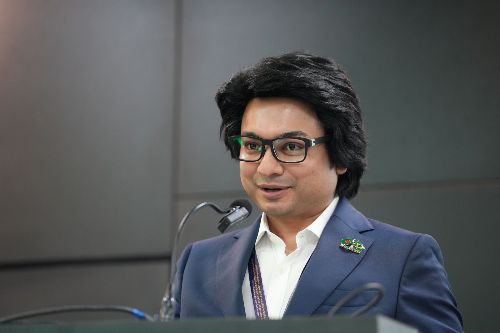 Shahriar Ahmed, President of BBCCI, speaking at the opening