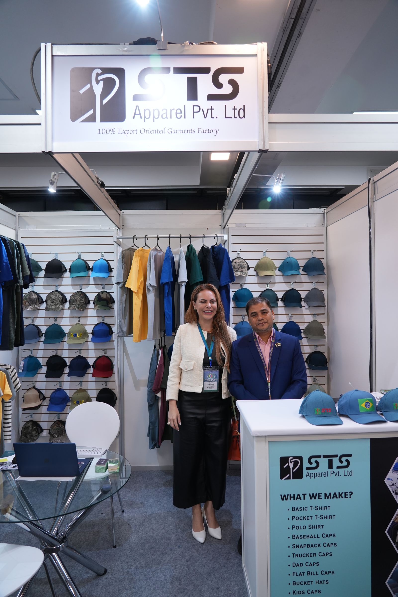 The STS Apparel stand at the 2025 expo
